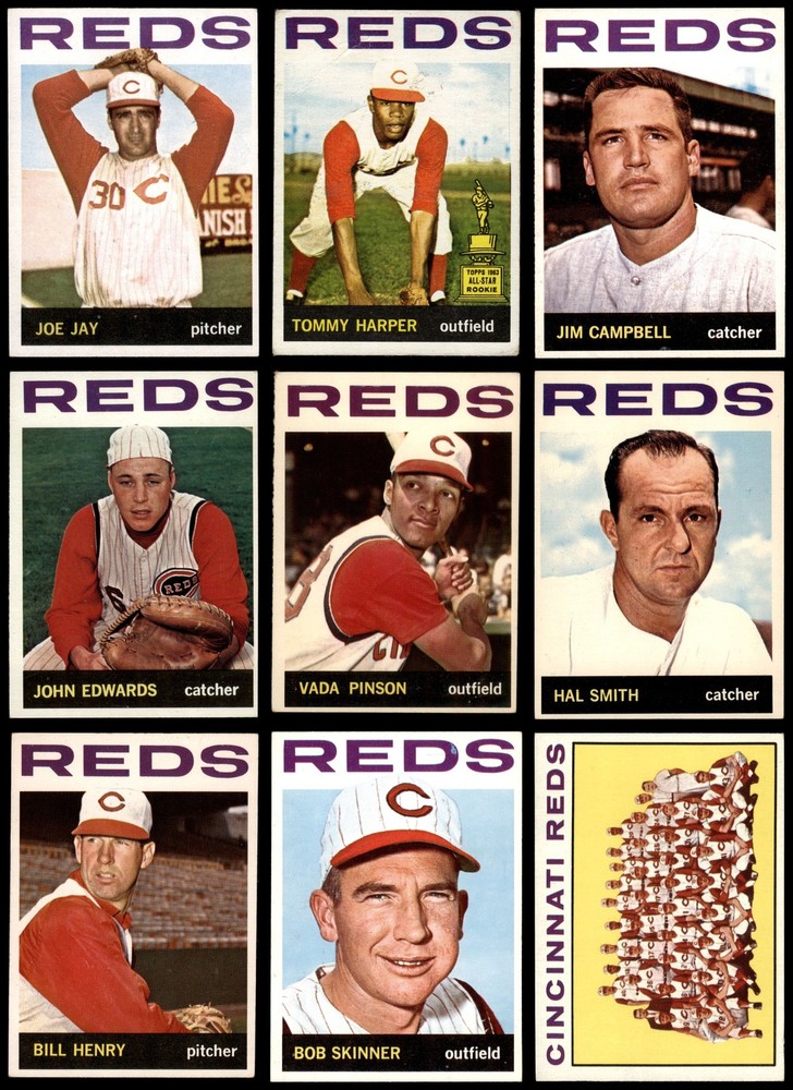 1964 Topps Cincinnati Reds Near Team Set 4 - VG/EX 6820833 (22 / 29 cards)
