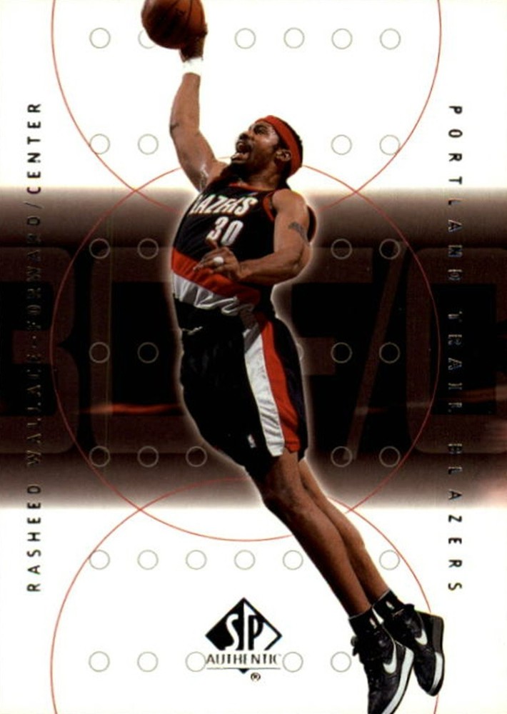 2000-01 SP Authentic #69 Rasheed Wallace Portland Trail Blazers