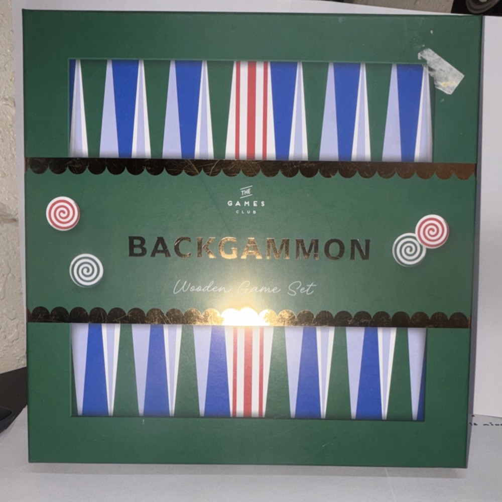 The Games Club Backgammon Wooden Game Set Strategy Board Game for 2 Players