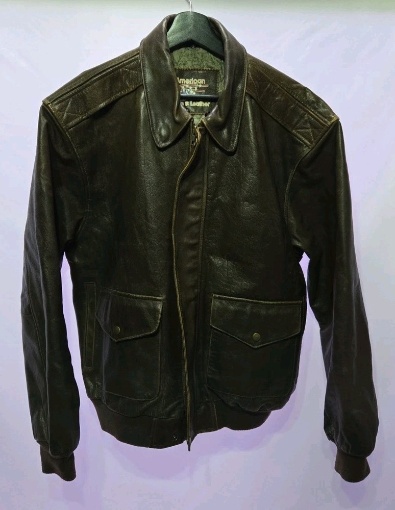 American Hide And Leather Jacket  Large  Brown