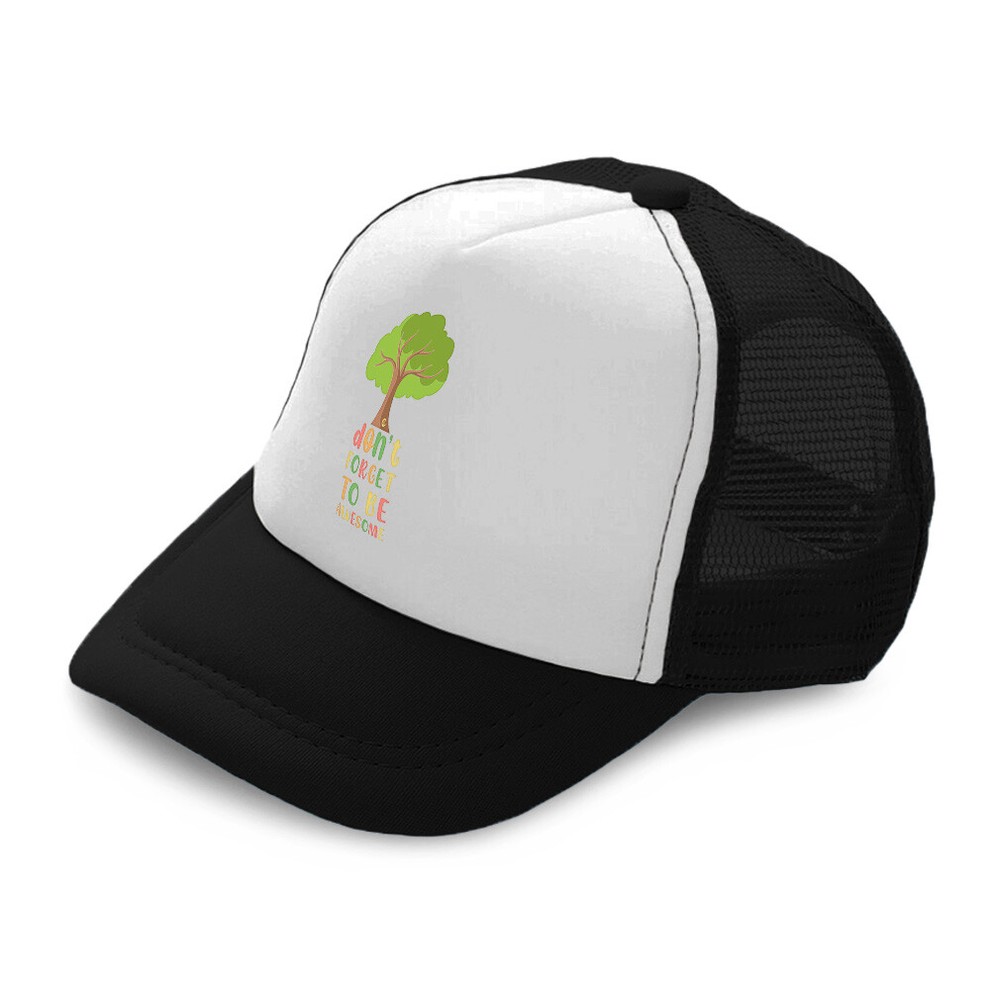 Kids Trucker Hat Do Not Forget to Be Awesome Tree Boys Caps & Girls Caps