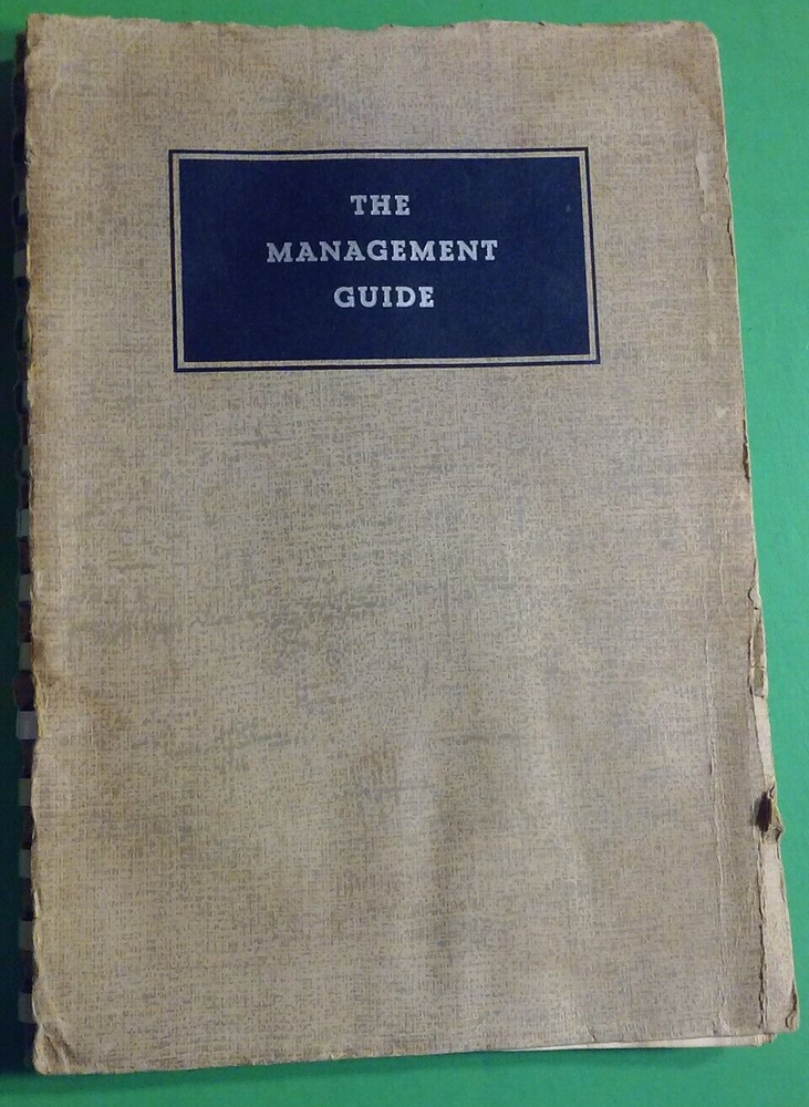 Rare STANDARD OIL CO 1948 Original Printing The Management Guide Spiral Book
