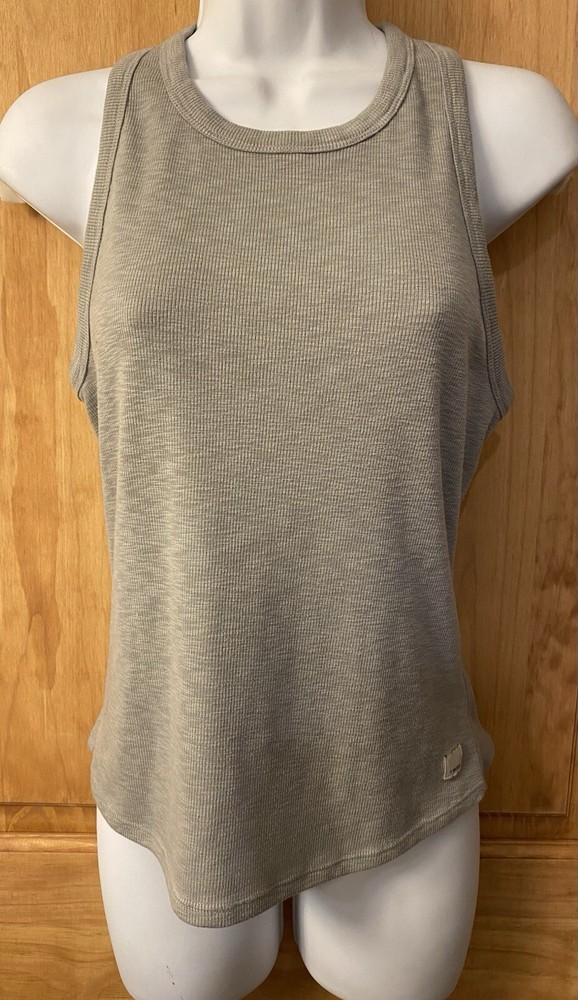 Vuori Womens Racer back Tank Top Gray Size Small (L)
