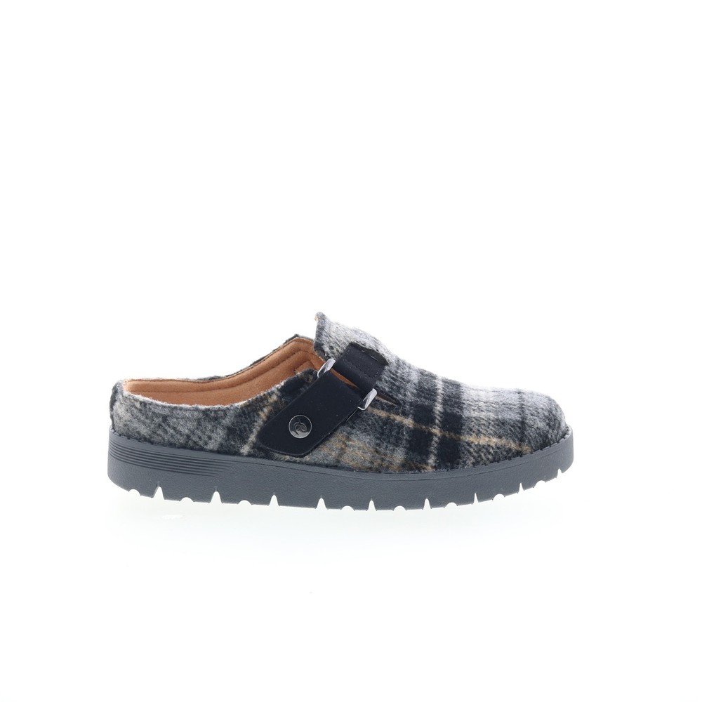 Easy Spirit Scuff 2 SESCUFF2 Womens Gray Canvas Mule Flats Shoes