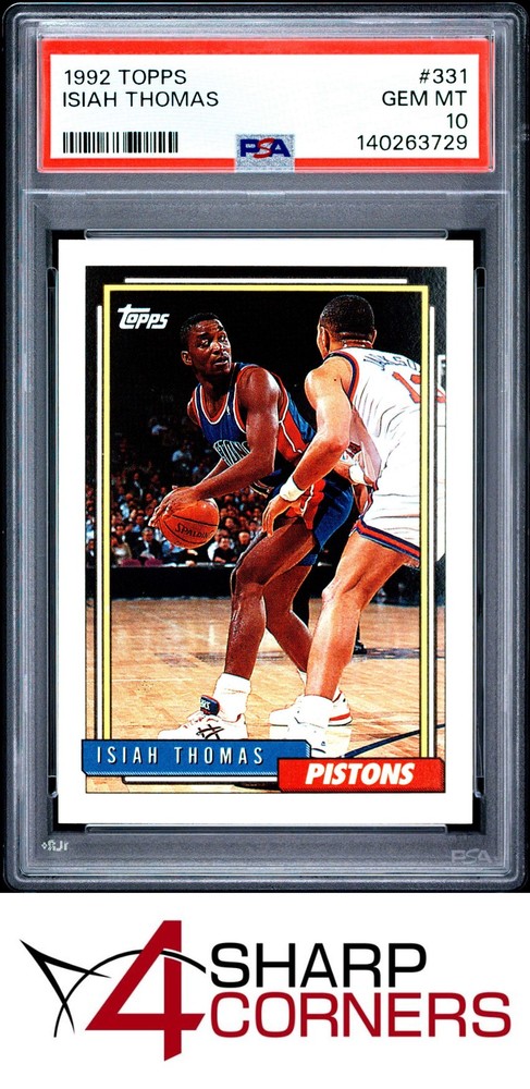 1992 Topps #331 Isiah Thomas Pistons Hof Psa 10Set builders paradise - improve your registry!