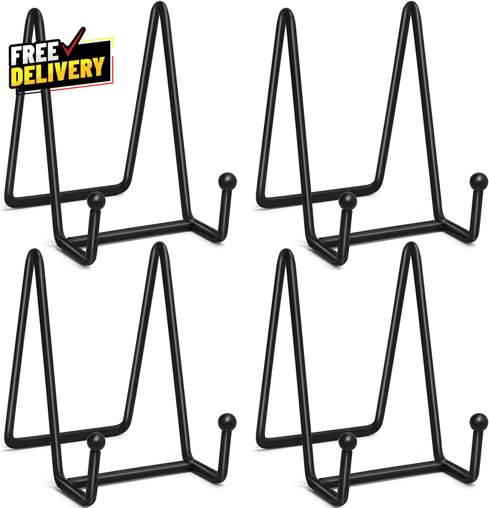4 Pcs 4.25-Inch Metal Iron Plate Stands for Picture Frame Display