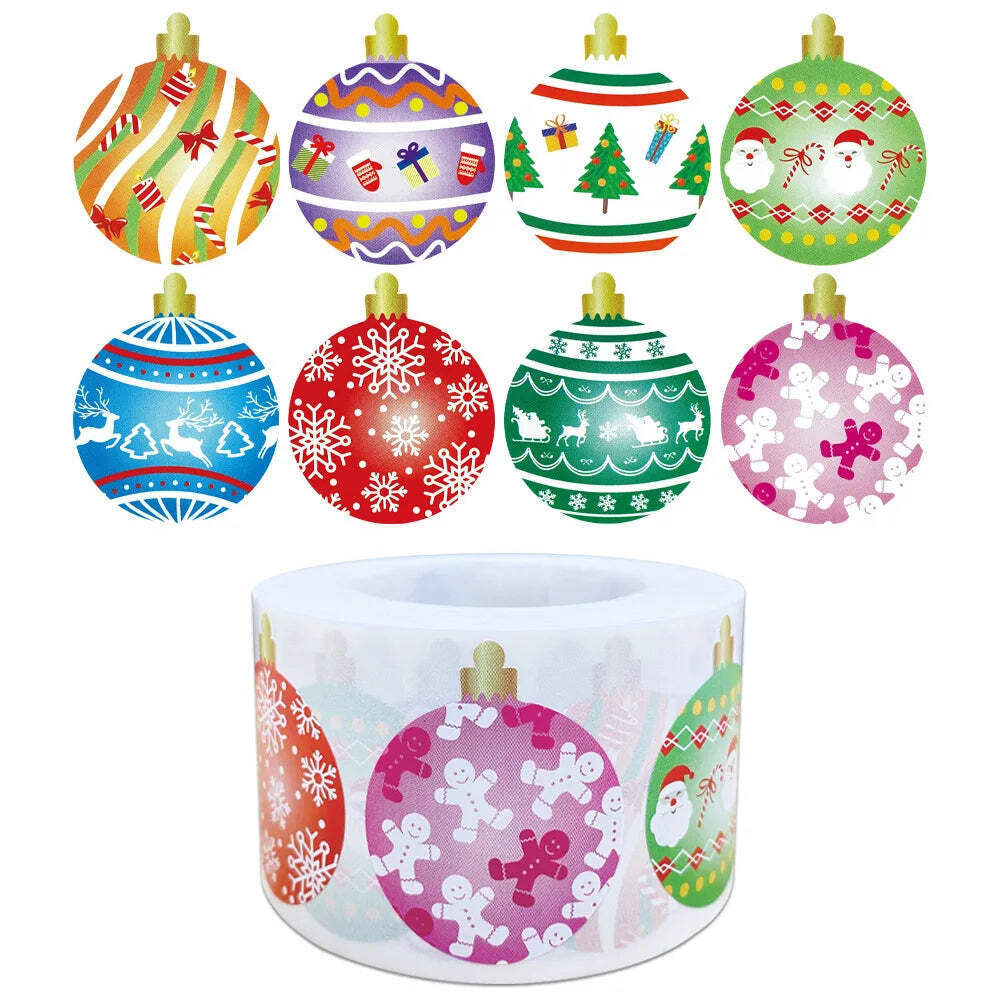 100-500Pcs Colorful Balloon Sticker 8 Designs for Christmas Party Gift Window De