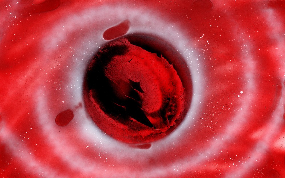 Planet Pop Art Original Art with Vapor Trail signed by artist Jason Girard.