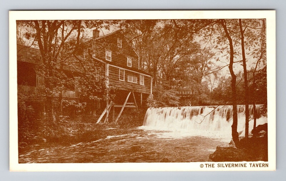 Norwalk CT-Connecticut, Silvermine Tavern, Advertising, Antique Vintage Postcard