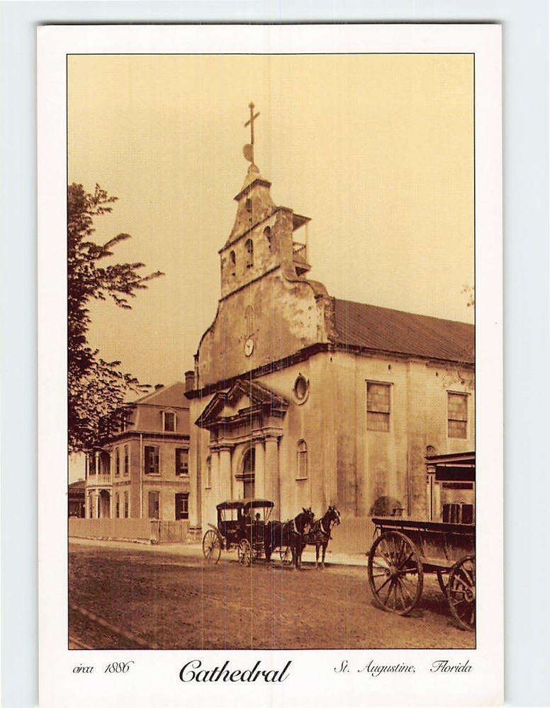 Postcard Basilica Cathedral of St. Augustine Florida USA
