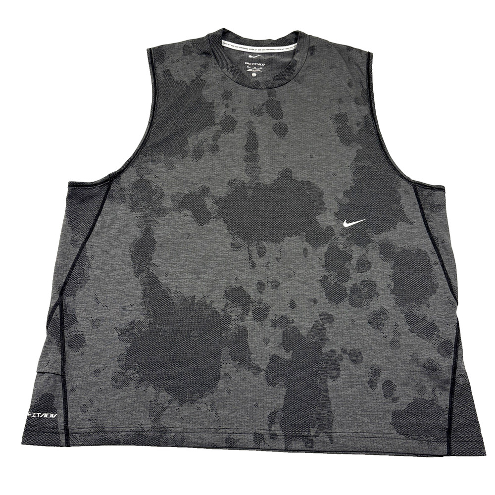Nike Shirt Mens XL Gray Dri-FIT ADV APS Sleeveless Tank Training DX0928 EUC