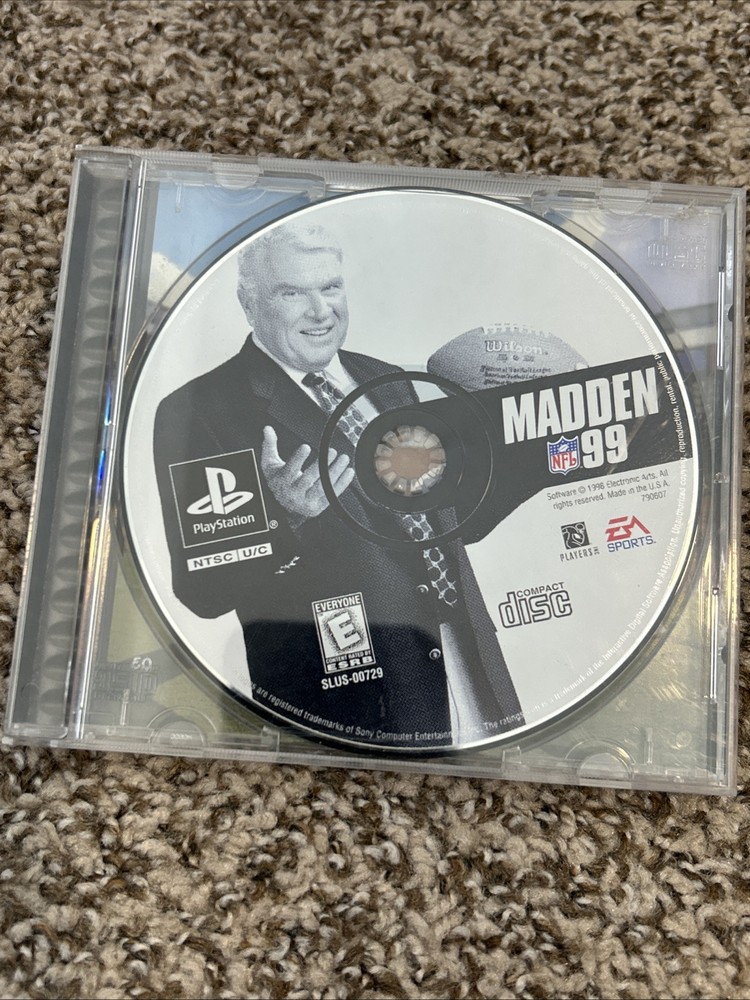 Madden NFL 99 EA Sports (Sony PlayStation 1, 1998) Game And Case No Manual