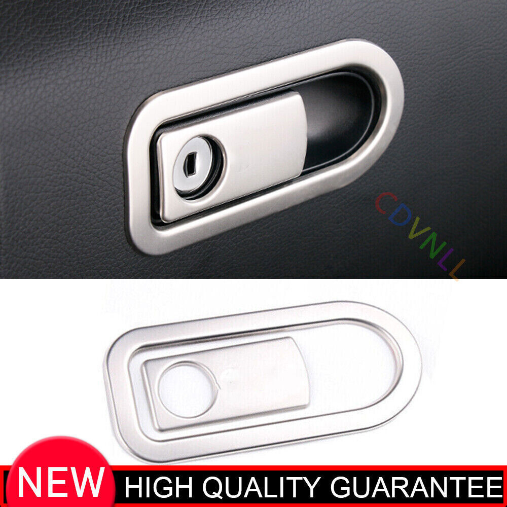 2x For Benz C-Class 2015-21 Sliver Steel Passenger Storage Box Handle Panel Trim
