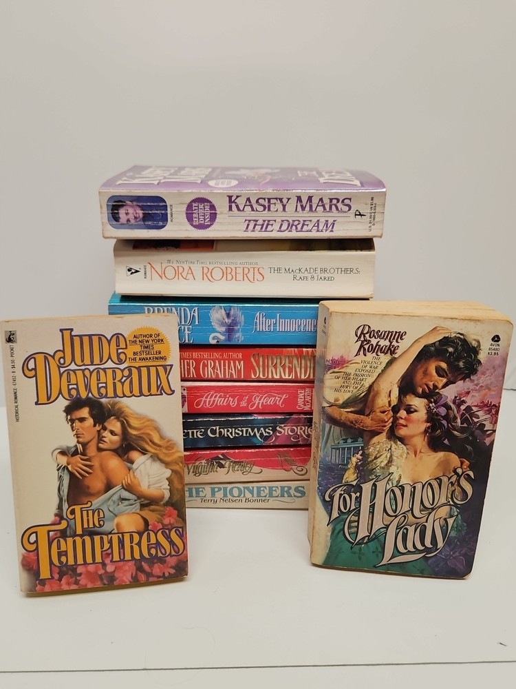 Mixed Lot 10 Vintage Historical Romance Paperback Harlequin Avon Silhouette Etc