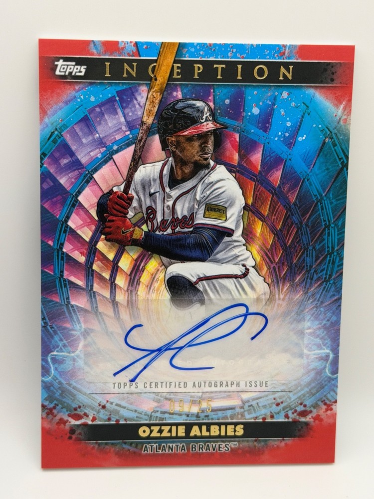 2024 Topps Inception Ozzie Albies Charged Particle Autograph /25 Atlanta Braves