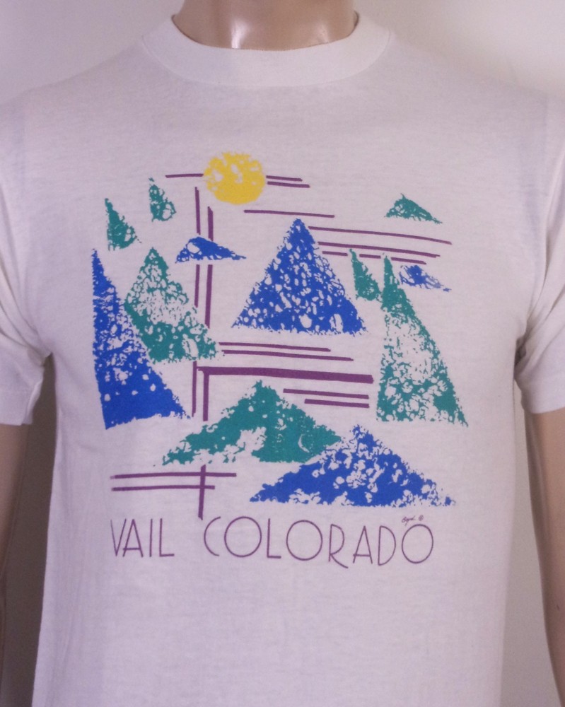 vintage 80s 90s single stitch FOTL Vail Colorado T-Shirt Ski USA sz M