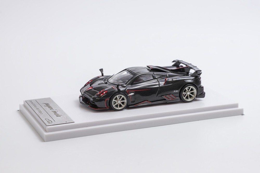 XF 1/64 Pagani Imola Super Racing Sports Diecast Metal Car-Black Carbon Fibre