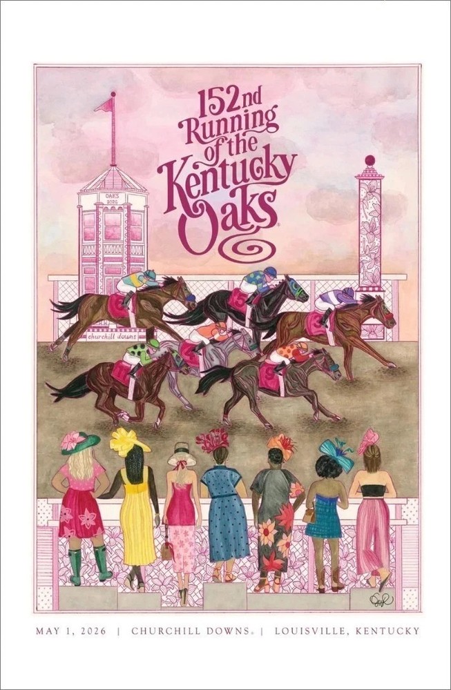 HOT NEW-Kentucky Derby Oaks Festival 2026 Louisville Horse Racing Poster Printed