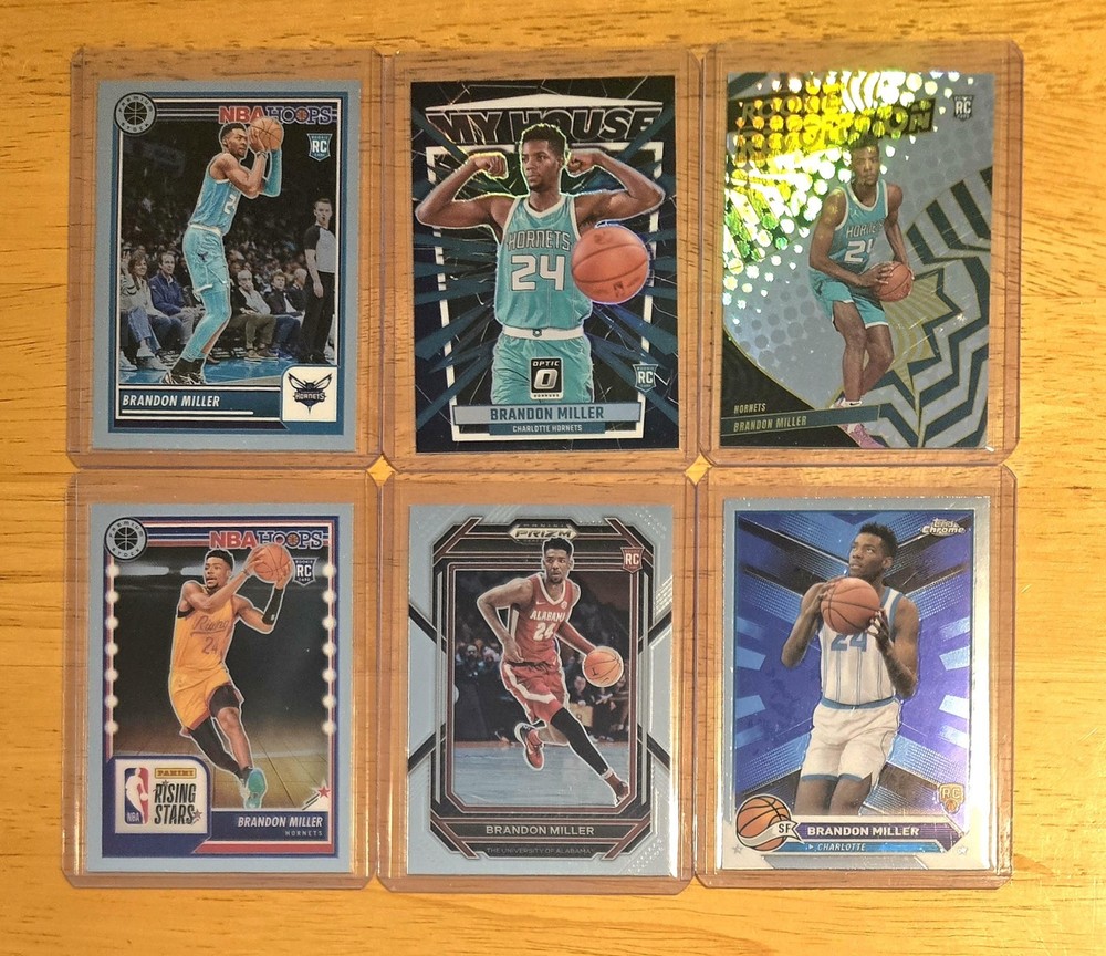 2023-24 Panini 6 Card Lot Brandon Miller RC Rookie Hornets