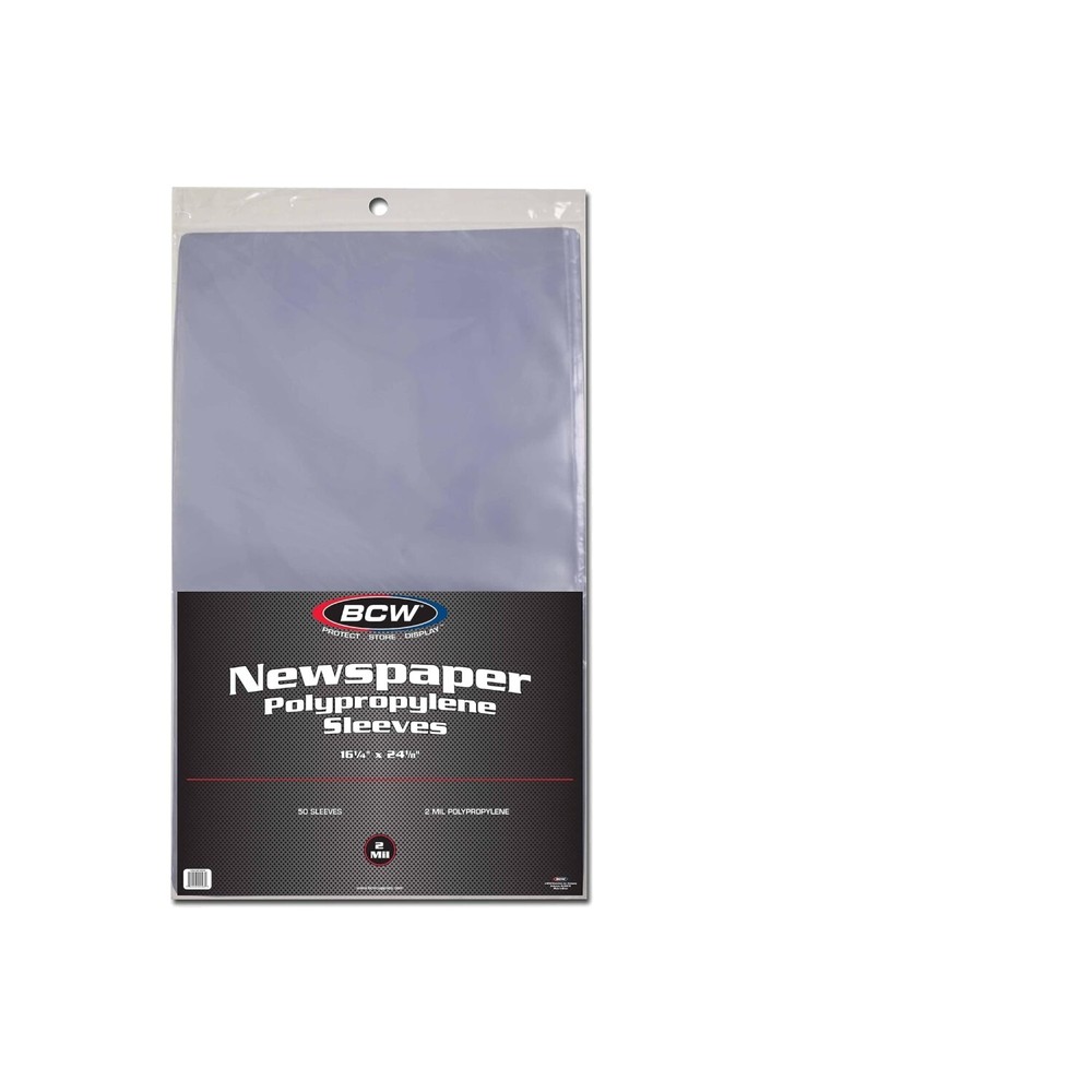 16x24 Acid-Free Archival Newspaper Sleeves, 50-Count Sheet Protectors-image