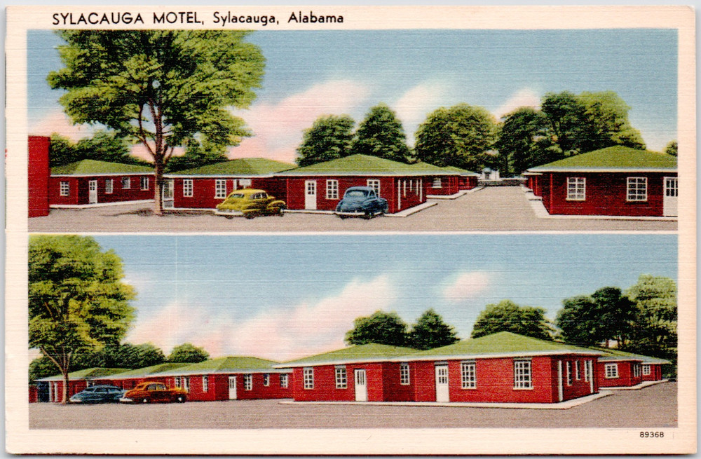 Sylacauga Motel Alabama Hotel 1940 Vintage Linen Postcard