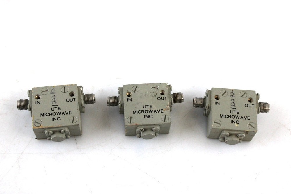 Lot of 3 UTE Microwave Coaxial SMA Female RF Isolator unknown model