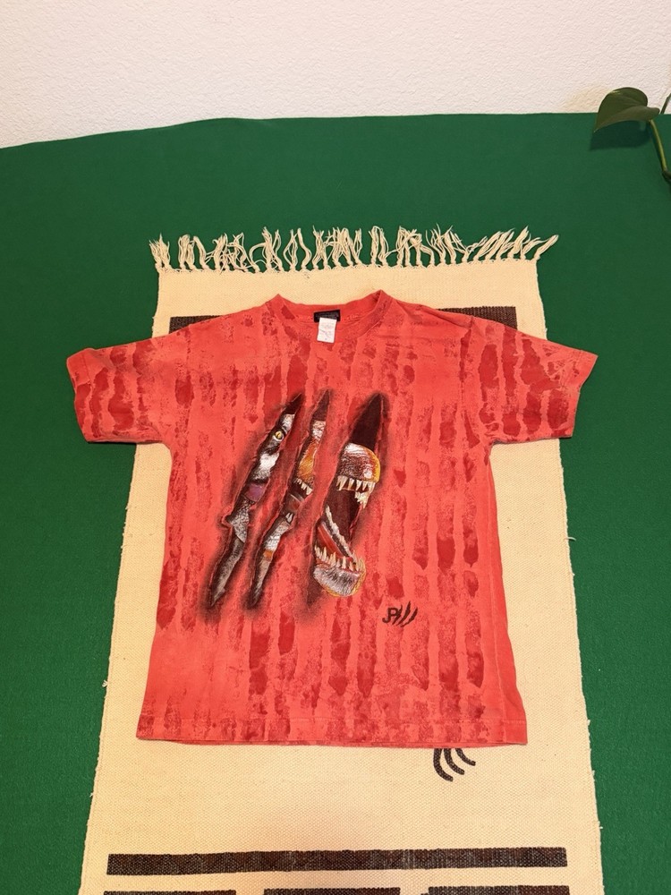 Y2K Vintage Jurassic Park 3 Super Rare Tie Dyed AOP  T Shirt Size M