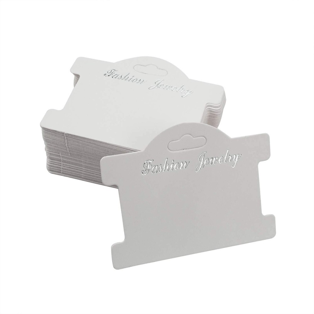 100pcs Jewelry Display Cards Bracelet Display Cards Necklace Card Holder Hang...