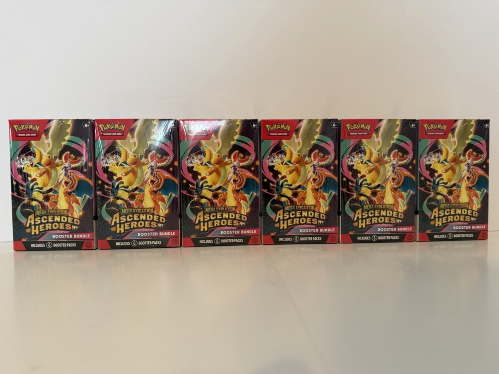 (Lot of 6) Pokémon TCG: Mega Evolution - Ascended Heroes Booster Bundle