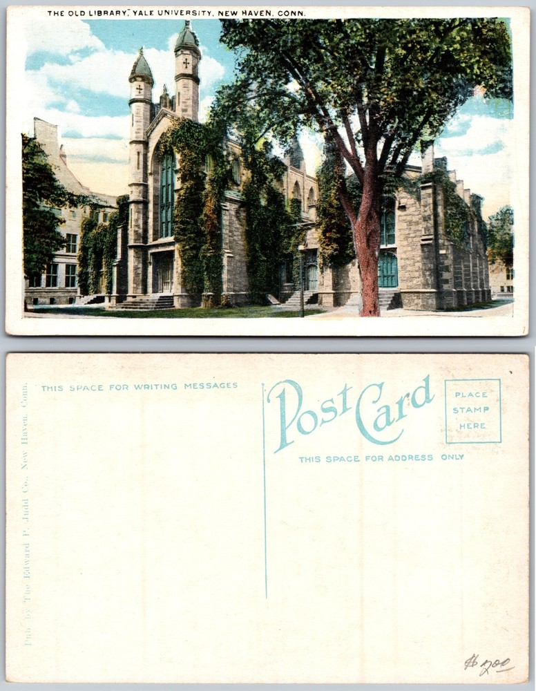 Old Library Yale University New Haven CT Postcard