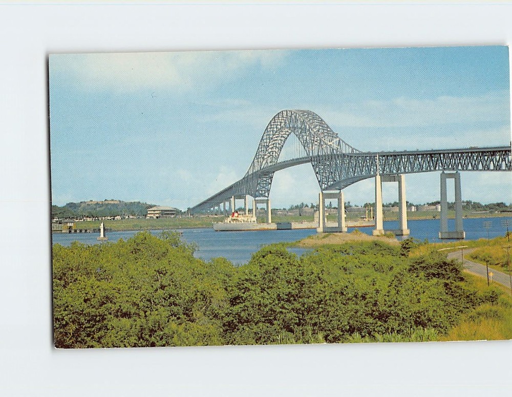 Postcard Thatcher Ferry Bridge Across the Panama Canal Panama