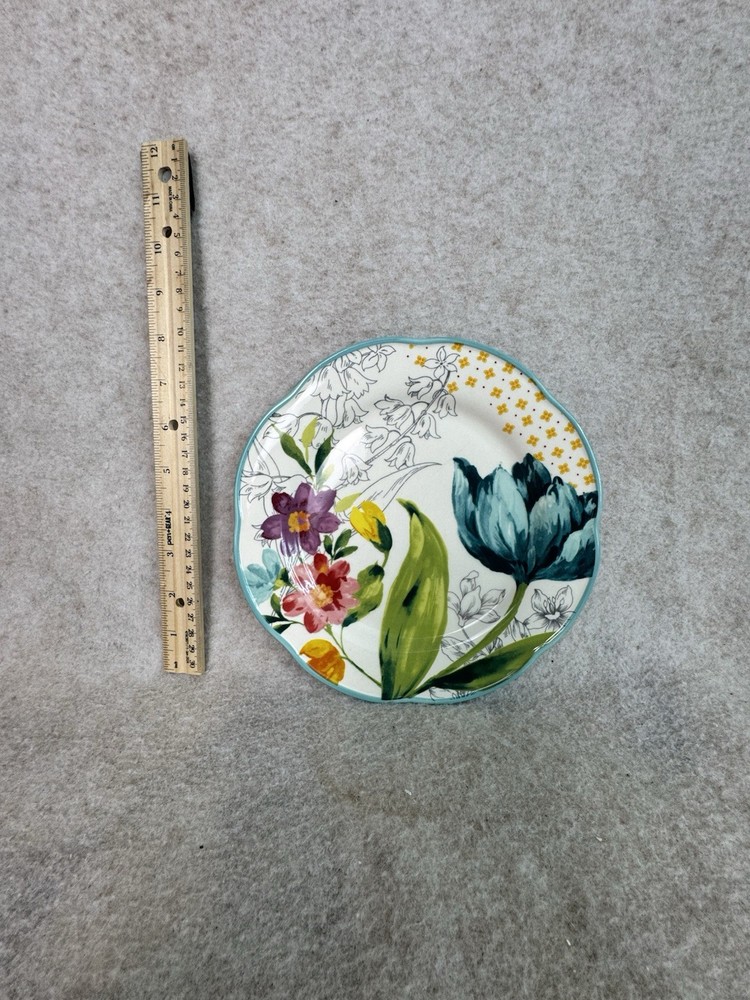 Pioneer Woman Blooming Bouquet Salad Plate 8.25in Collection (4 Available)