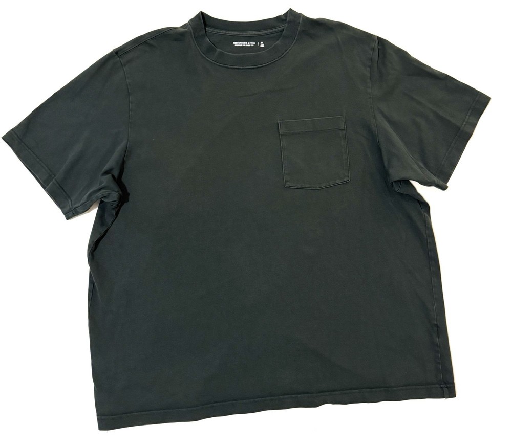 Abercrombie & Fitch Men’s XLT Forest Green Pocket T-Shirt Tall Fit Crew Neck