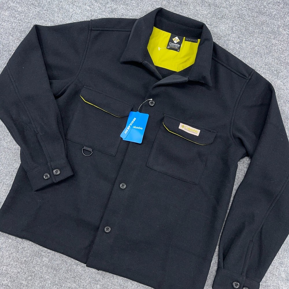 Columbia Men's Wallowa Heritage Retro Shacket in Black Size M - New $110