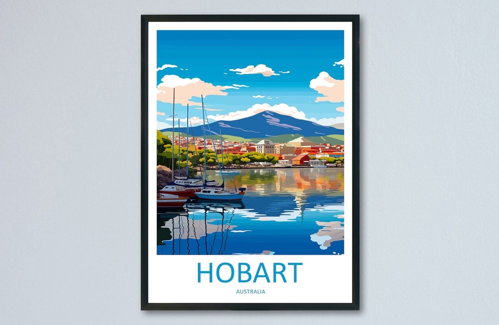 Hobart Travel Print Wall Art Hobart Wall Hanging Home Dcor Hobart Gift Art