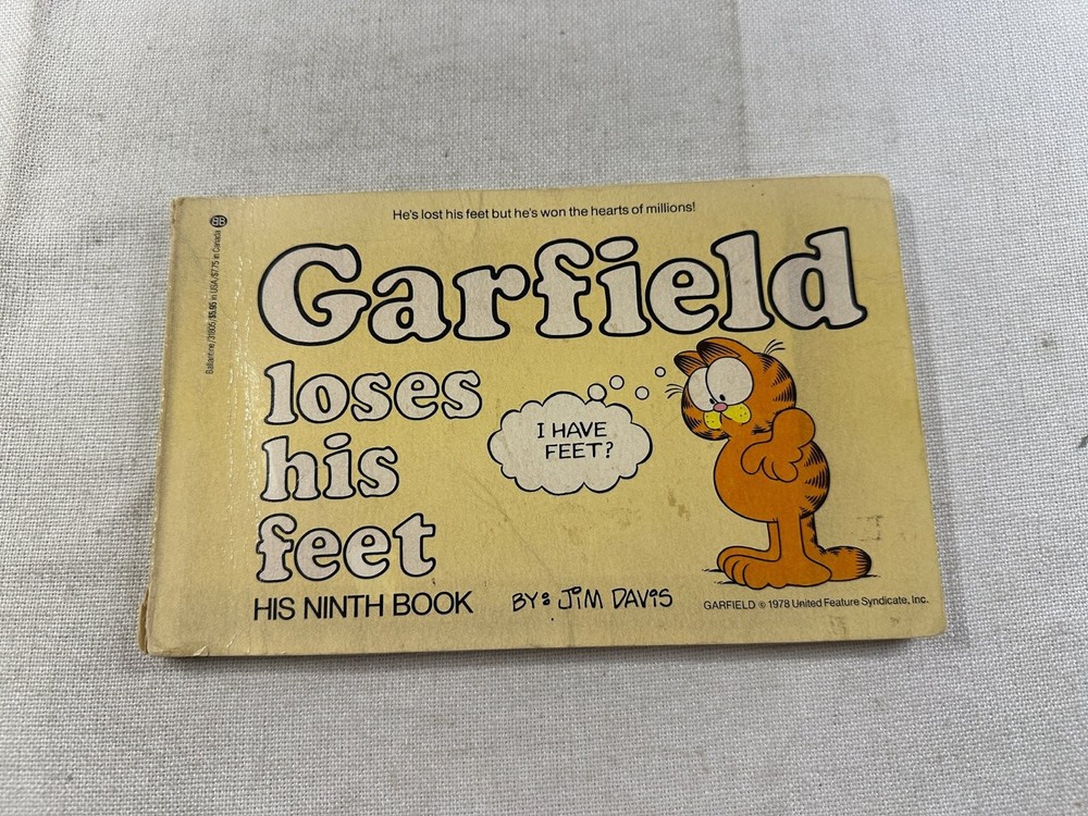 Garfield loses his feet Jim Davis 1984 First Edition Cartoon Humor Ballantine