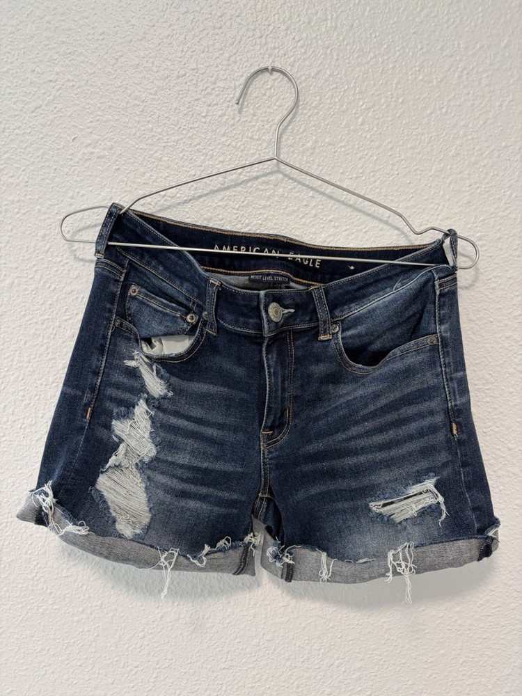 American Eagle Outfitters Women's Distressed Denim Shorts Size 8