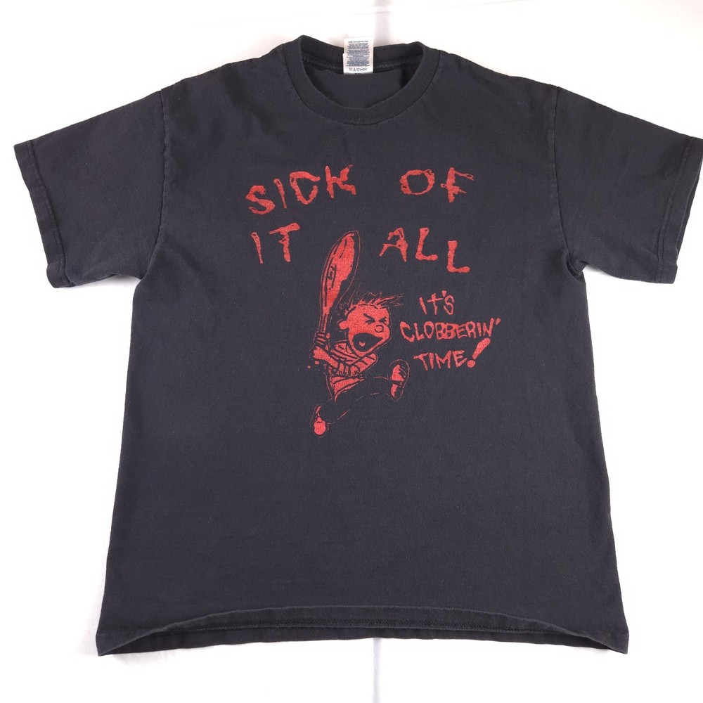 Vtg Y2k Sick Of It All NYHC Hardcore Punk T Shirt Madball Agnostic Front Size M