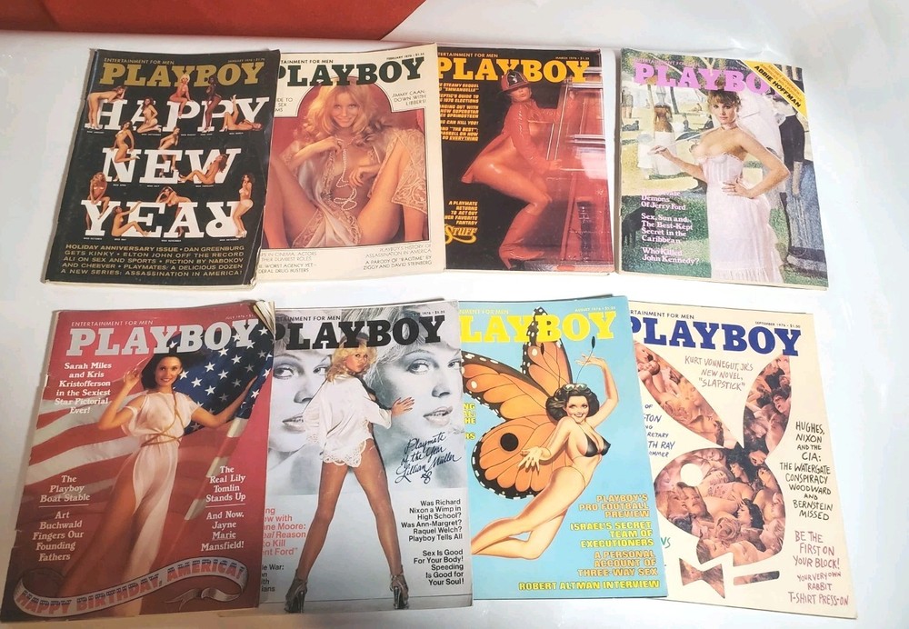 Playboy Magazine 1976 Lot [8/12] Incomplete See Pictures | No APR Oct-Dec