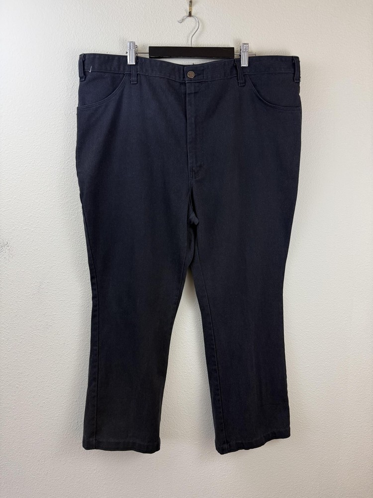 Vintage 80s Dickies Pants Mens 42x29 Black Workwear Chino Cotton Blend Made USA