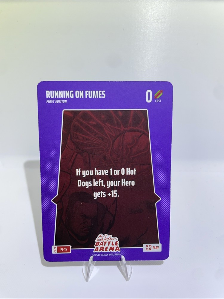 Bo Jackson Battle Arena 2026 Play 15 Running on Fumes PL-15 SP 1st Edition