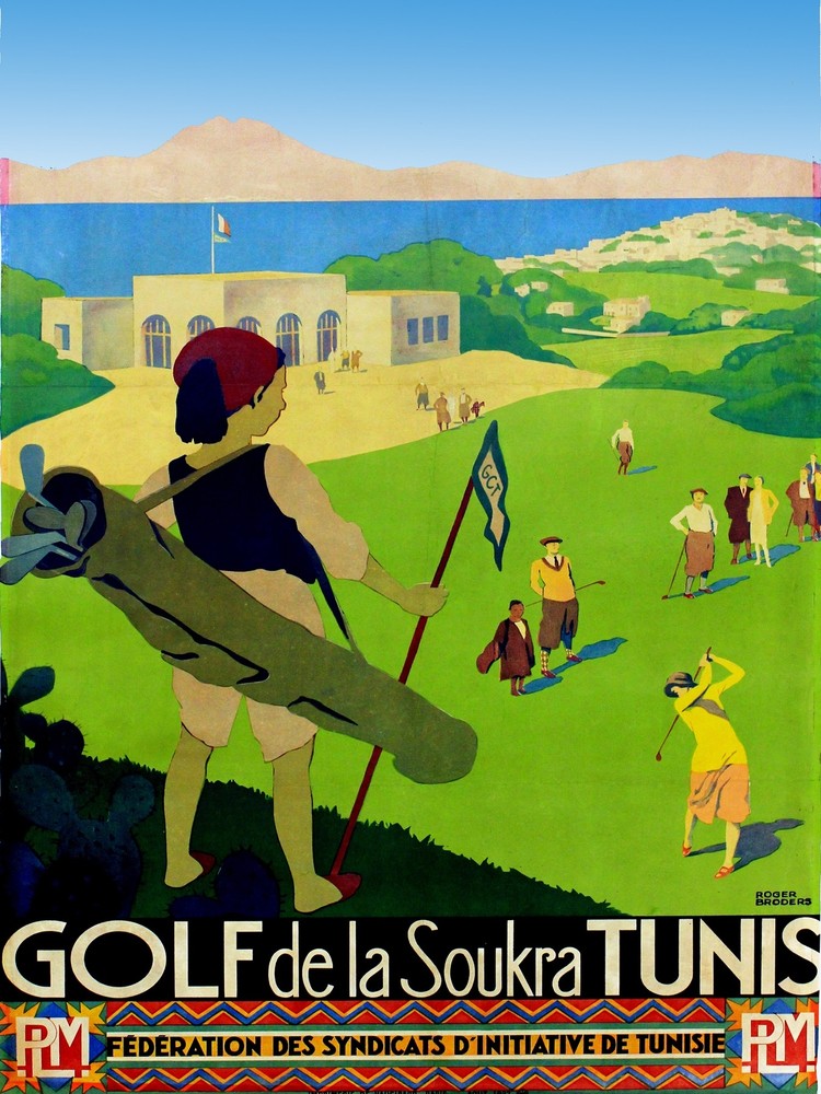 4601.Golf de la soukra.tunis.golf course.beach.POSTER.decor Home Office art