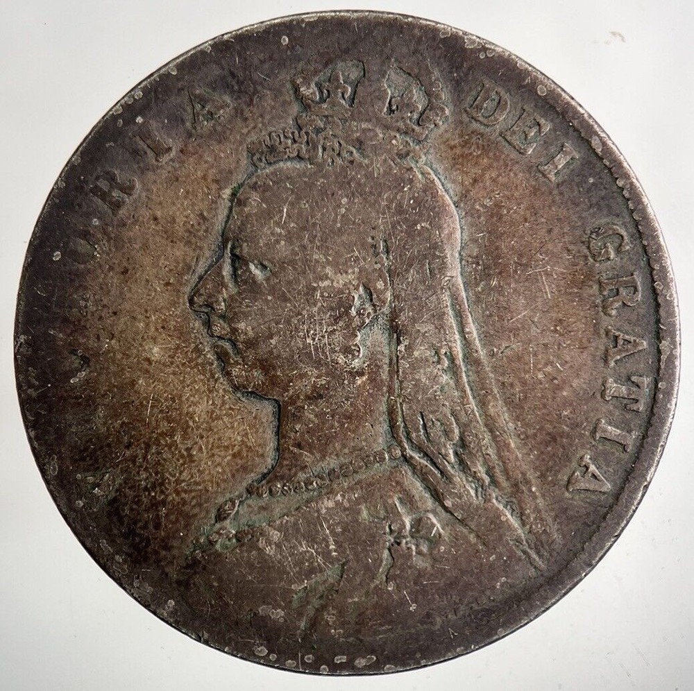 1891 Victoria Half-Crown Silver Coin - Collectible Fine Grade