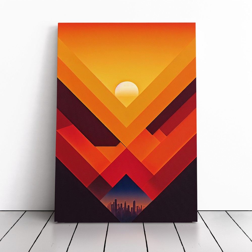 An Extraordinary Abstract Sunset Canvas Wall Art Print Framed Picture Home Decor