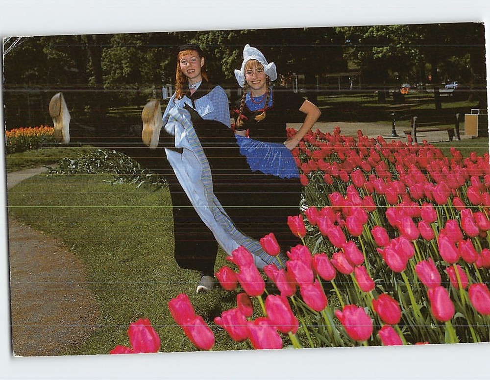 Postcard Dutch Dancers Centennial Park Holland Michigan USA