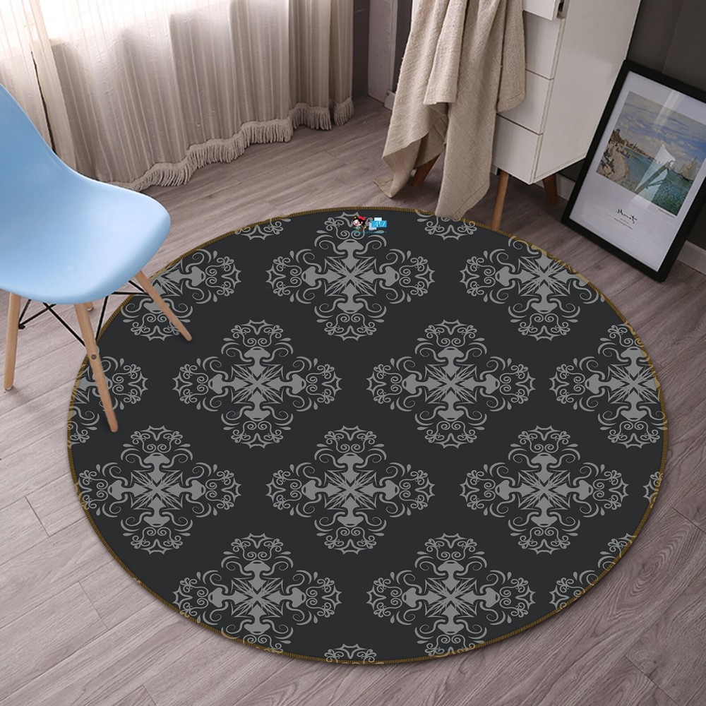 3D Black Pattern Art NBC374 Game Rug Mat Elegant Photo Carpet Mat Fay 2023