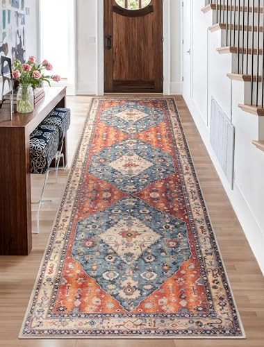 Boho Washable Runner Rug, 2'6
