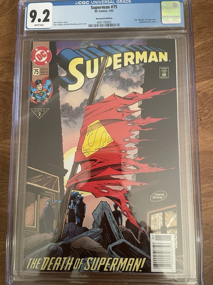 Superman #75 First Printing (DC Comics January 1993) Newsstand CGC Graded