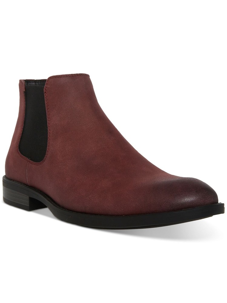 Madden Burgundy Cushioned Round Toe Chelsea Boots 7.5 M