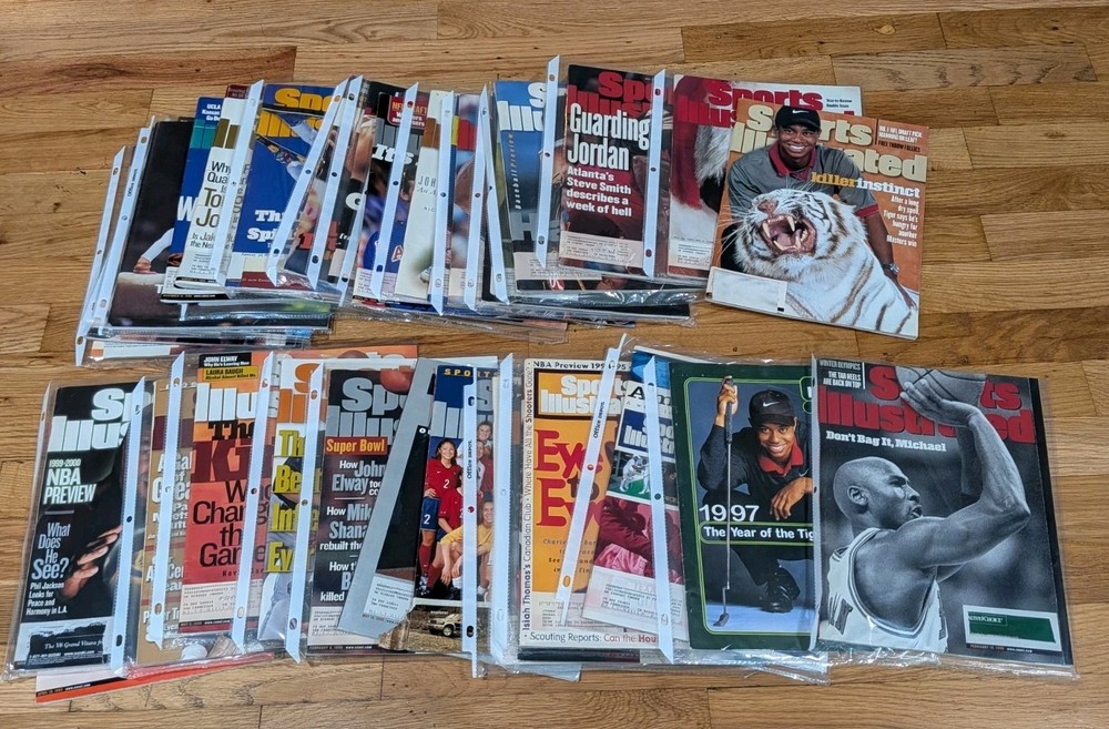 Vintage 1990's Sports Illustrated Lot Of 34 Michael Jordan Tiger Woods Olympics